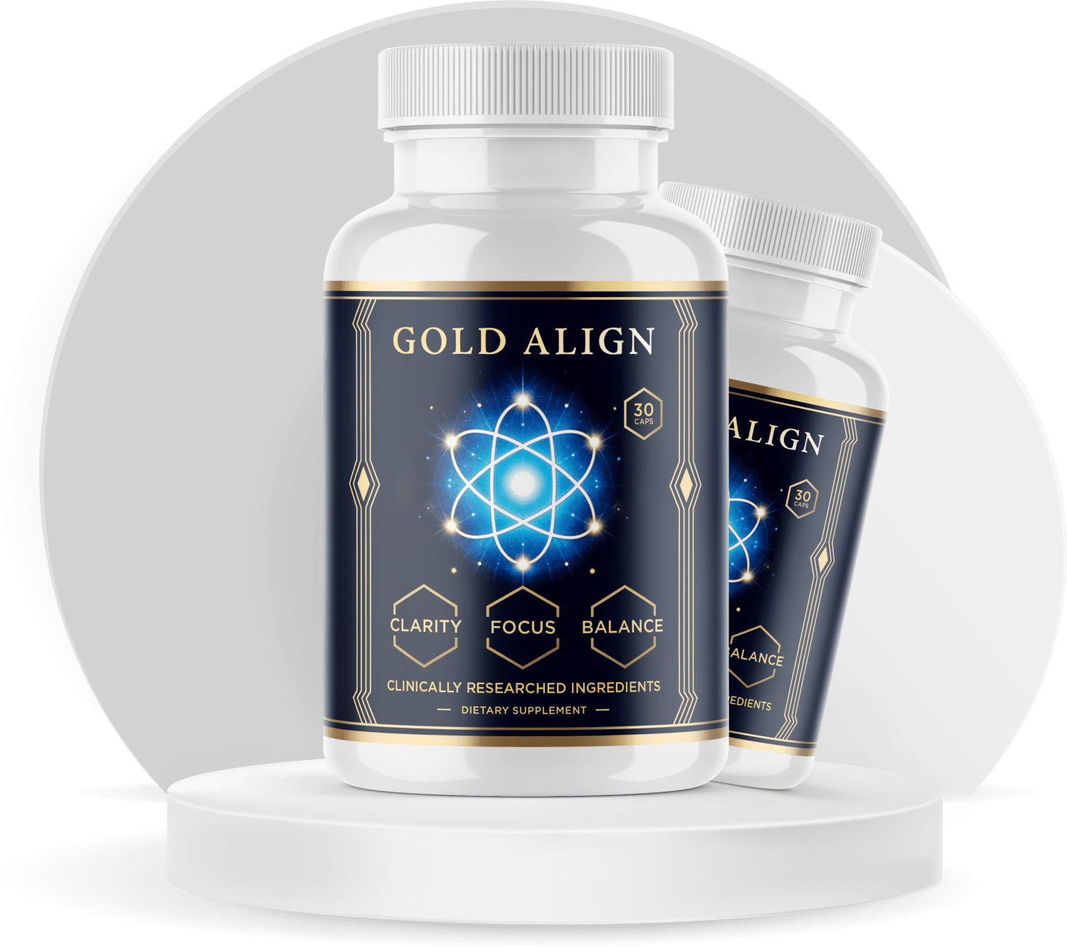 Multiple bottles of GoldAlign supplement